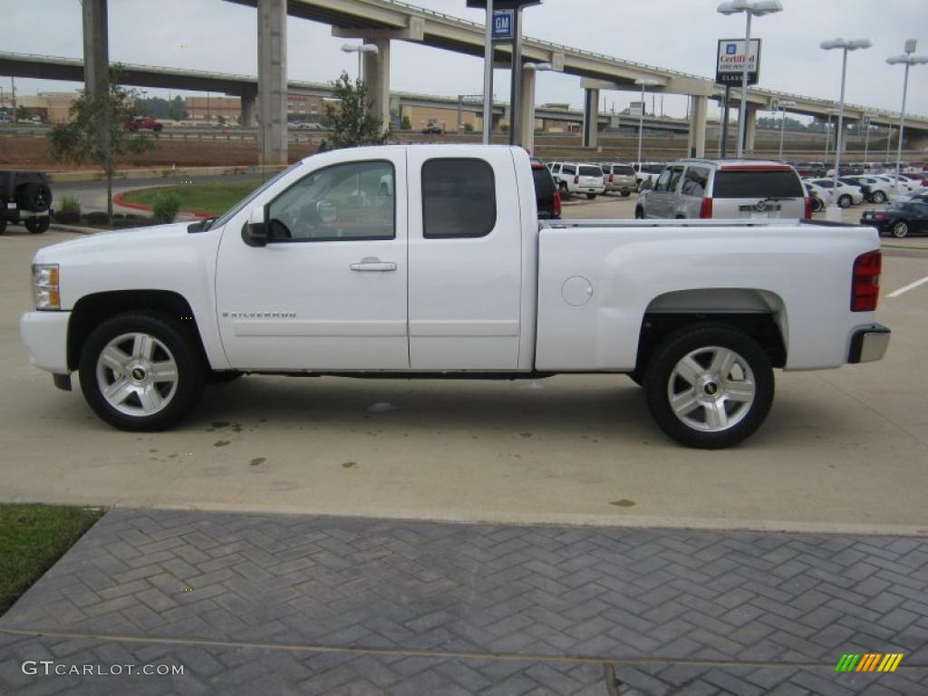 2008 Silverado 1500 LT Extended Cab - Summit White / Light Cashmere/Ebony Accents photo #2