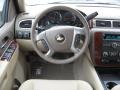 Light Cashmere/Dark Cashmere 2011 Chevrolet Tahoe LS Steering Wheel