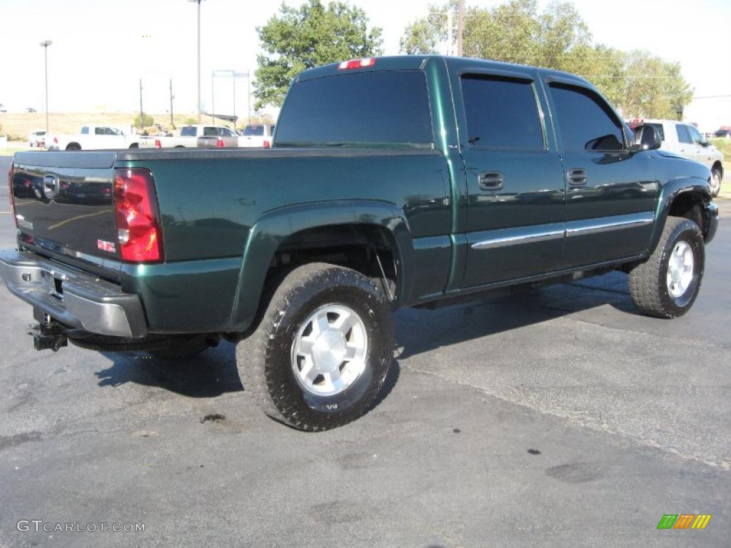 2006 Sierra 1500 SLE Crew Cab 4x4 - Polo Green Metallic / Dark Pewter photo #4