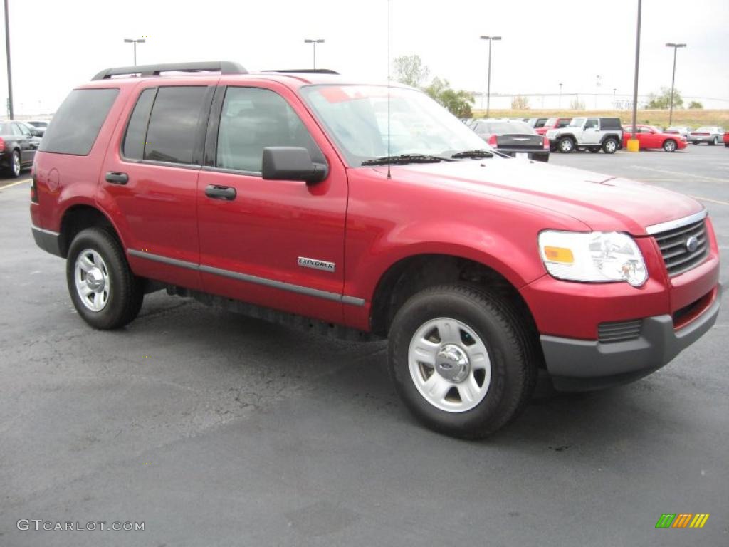 2006 Explorer XLS - Redfire Metallic / Stone photo #3