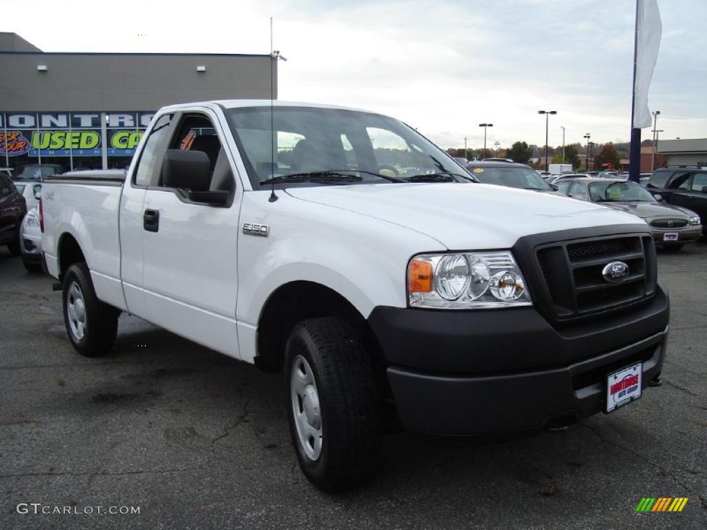 2008 F150 XL Regular Cab 4x4 - Oxford White / Medium/Dark Flint photo #7