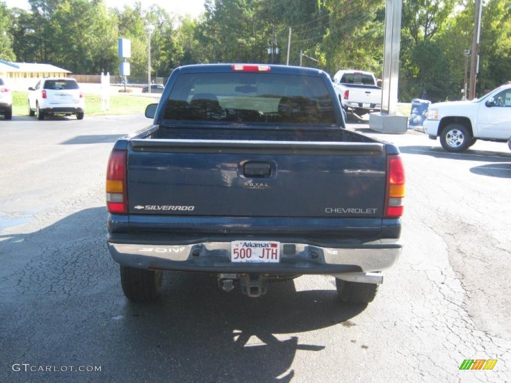 2002 Silverado 1500 LS Extended Cab 4x4 - Indigo Blue Metallic / Graphite Gray photo #4