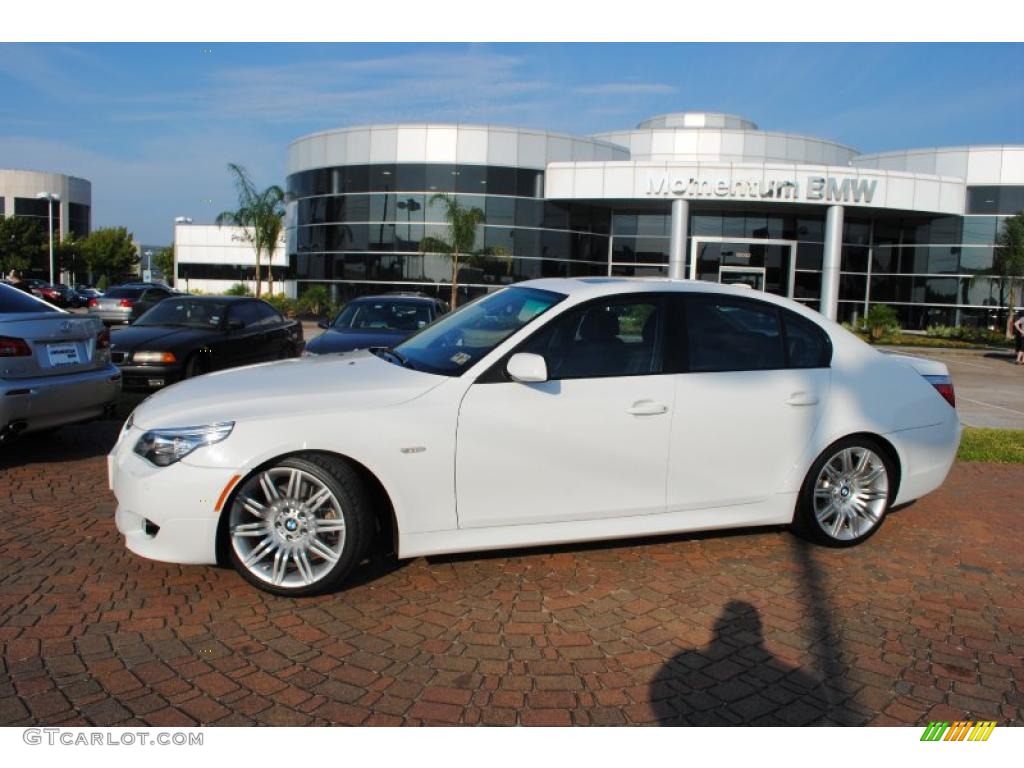 2008 5 Series 550i Sedan - Alpine White / Black photo #2