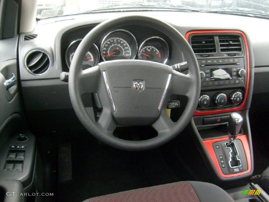 2010 Dodge Caliber Heat Dark Slate Gray Dashboard Photo #38743020