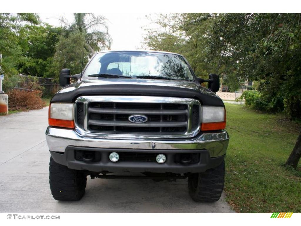 2000 F250 Super Duty Lariat Extended Cab 4x4 - Black / Medium Parchment photo #18