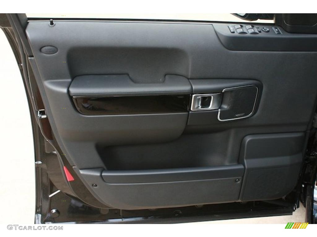 2011 Land Rover Range Rover Supercharged Jet Black/Jet Black Door Panel Photo #38743988