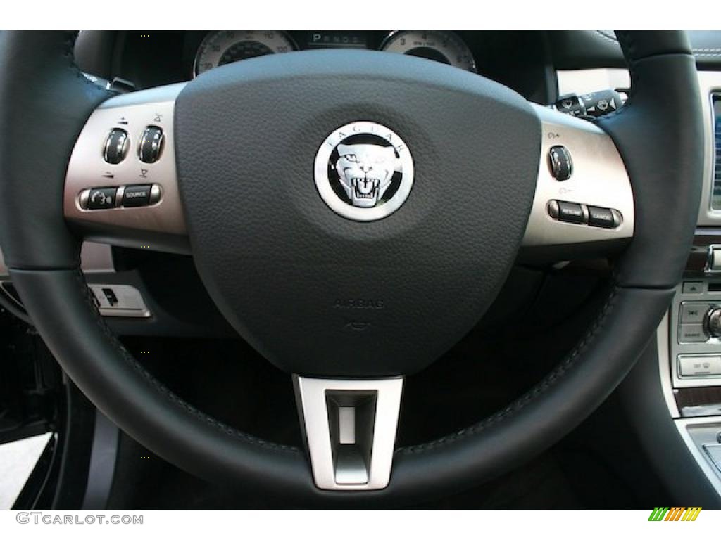 2011 Jaguar XF XF Supercharged Sedan Warm Charcoal Steering Wheel Photo #38744856
