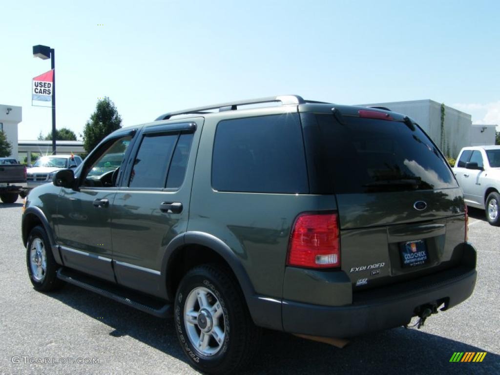 2003 Explorer XLT - Estate Green Metallic / Medium Parchment Beige photo #3