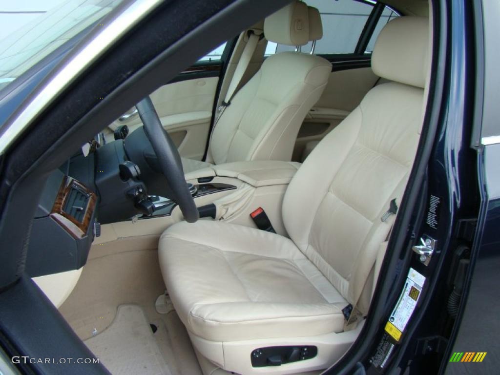 Cream Beige Dakota Leather Interior 2008 BMW 5 Series 528xi Sedan Photo #38750704