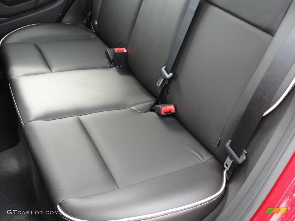 Charcoal Black Leather Interior 2011 Ford Fiesta SES Hatchback Photo #38751084