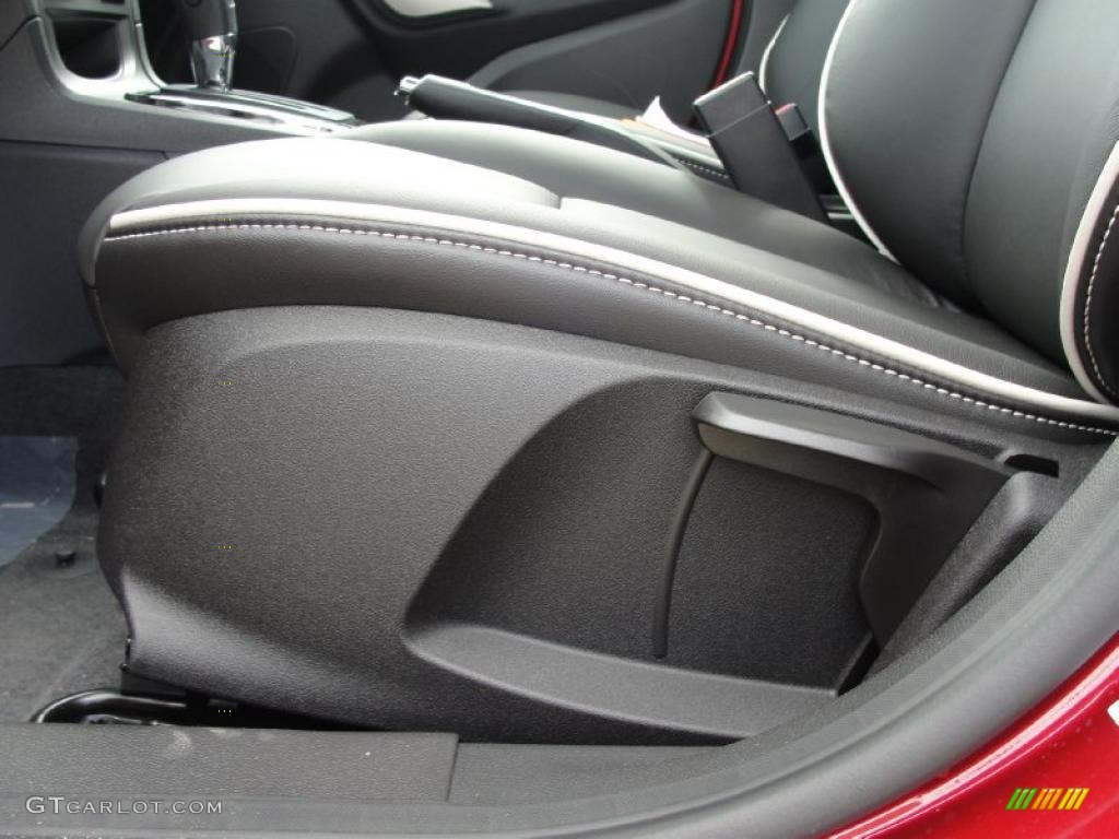 Charcoal Black Leather Interior 2011 Ford Fiesta SES Hatchback Photo #38751160