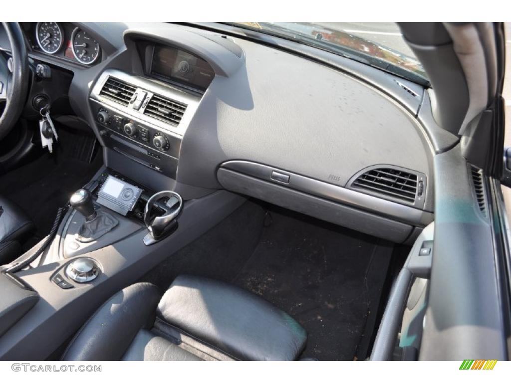 Black Interior 2004 BMW 6 Series 645i Convertible Photo #38751188