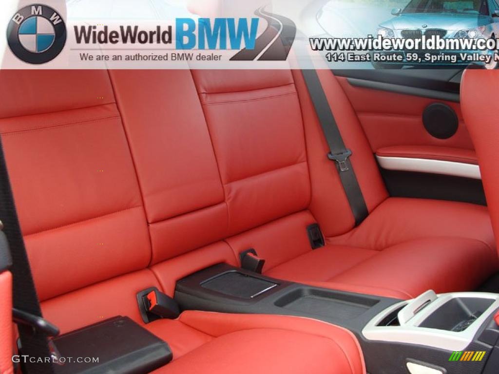 2008 3 Series 328xi Coupe - Black Sapphire Metallic / Coral Red/Black photo #7