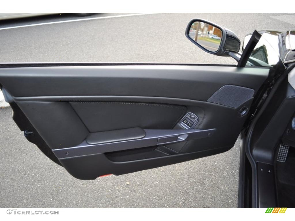 2007 Aston Martin V8 Vantage Coupe Obsidian Black Door Panel Photo #38751792