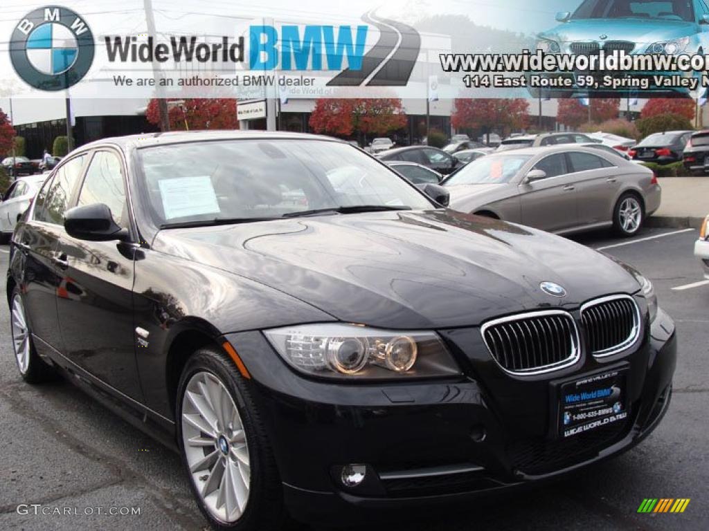2010 3 Series 335i xDrive Sedan - Jet Black / Beige photo #3