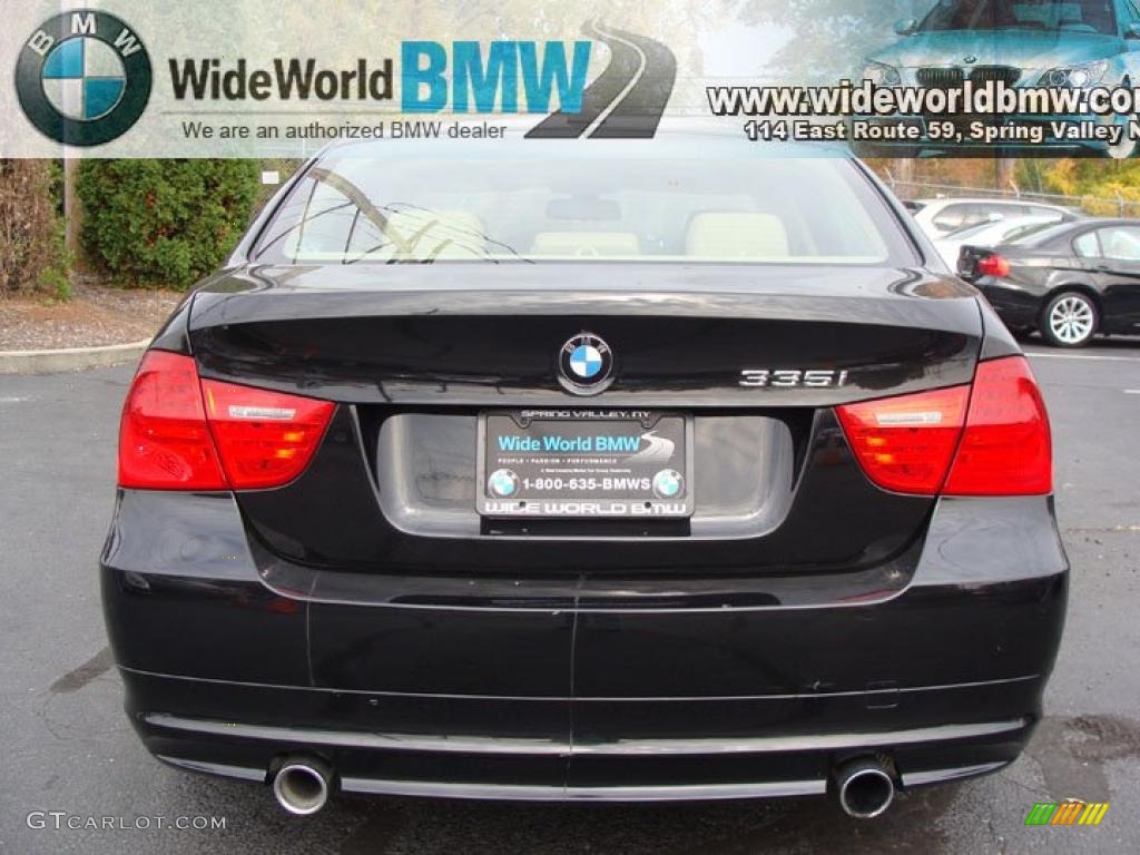 2010 3 Series 335i xDrive Sedan - Jet Black / Beige photo #5