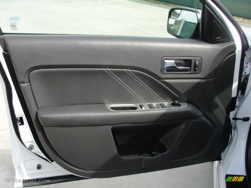 2011 Ford Fusion Sport Sport Black/Charcoal Black Door Panel Photo #38752636