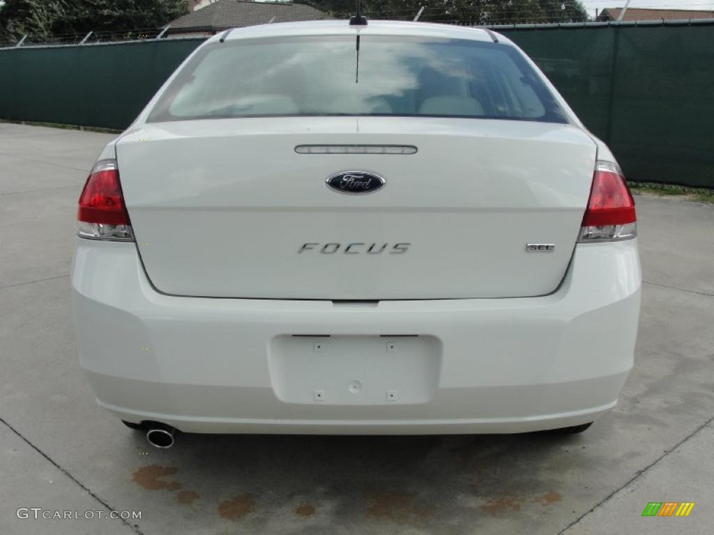 2011 Focus SEL Sedan - White Suede / Medium Stone photo #4