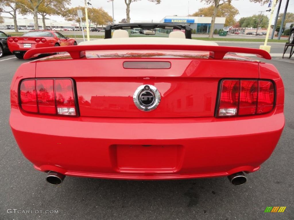 2007 Mustang GT Premium Convertible - Torch Red / Medium Parchment photo #6