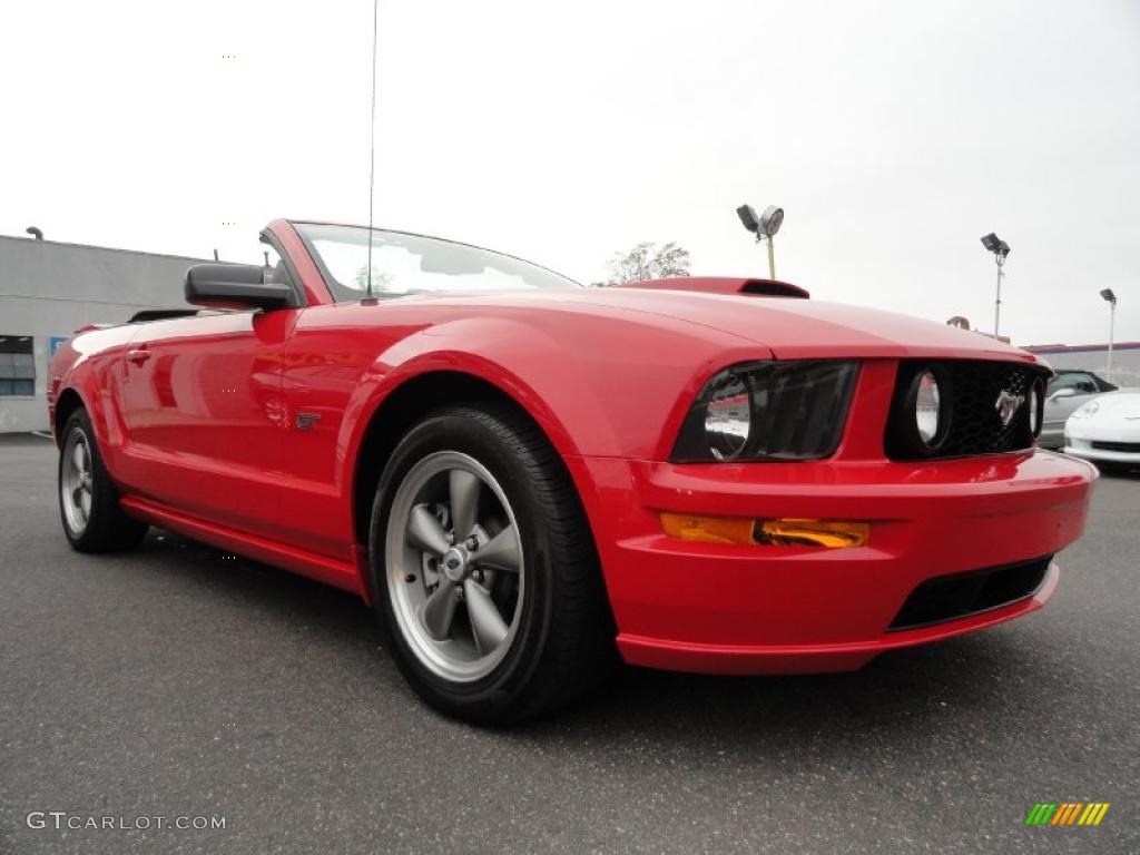 2007 Mustang GT Premium Convertible - Torch Red / Medium Parchment photo #9