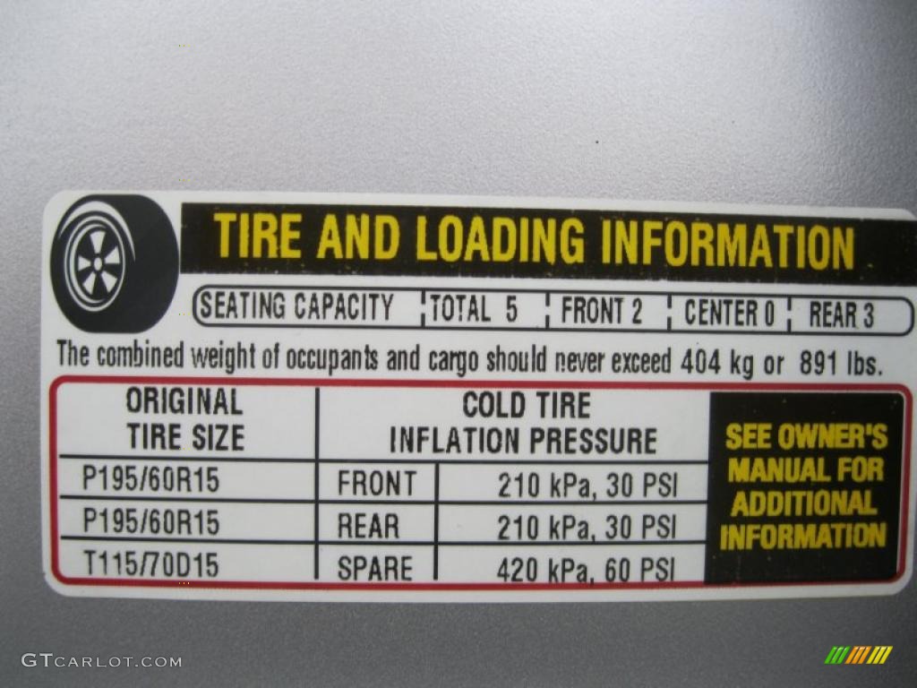 2005 Chevrolet Cobalt Sedan Info Tag Photo #38756272