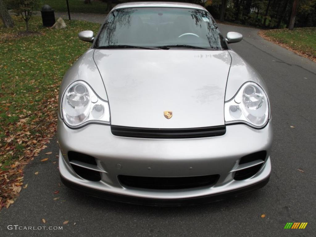2003 911 Turbo Coupe - Arctic Silver Metallic / Natural Grey photo #2