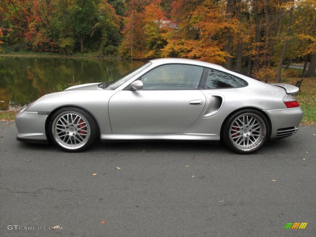 2003 911 Turbo Coupe - Arctic Silver Metallic / Natural Grey photo #3