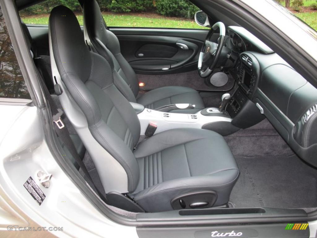 Natural Grey Interior 2003 Porsche 911 Turbo Coupe Photo #38757792