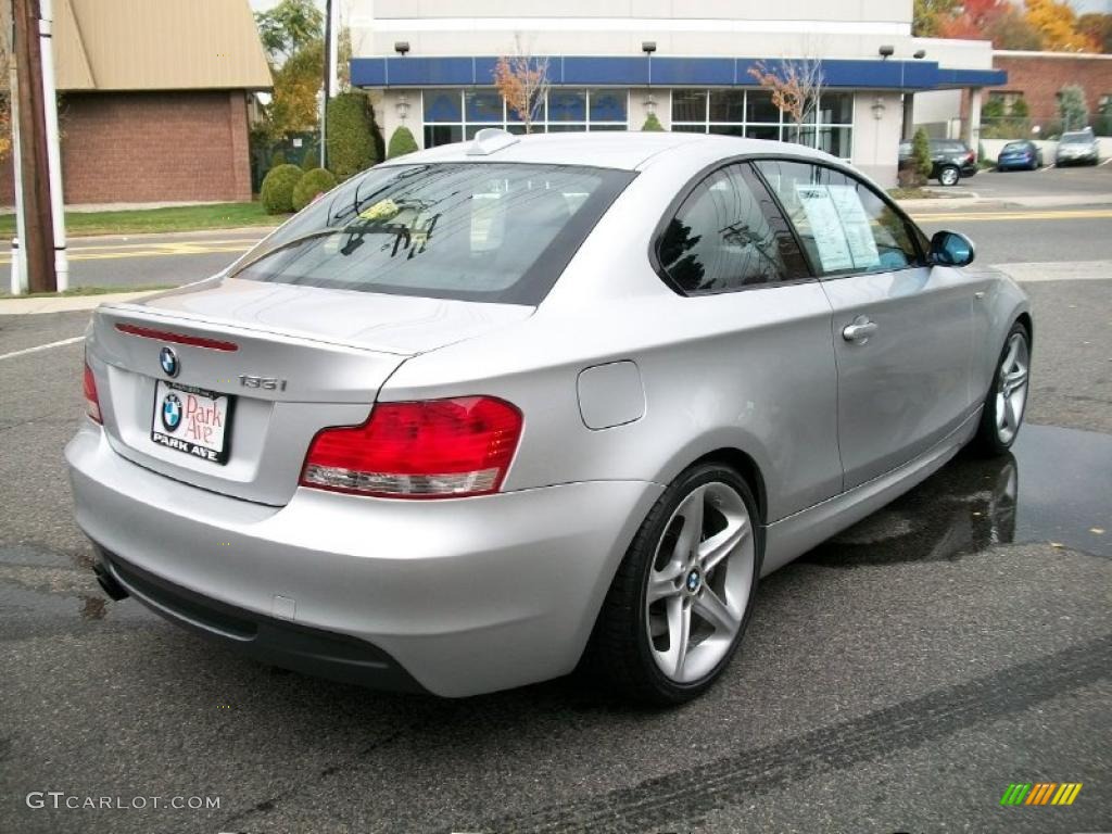 2008 1 Series 135i Coupe - Titanium Silver Metallic / Black photo #5