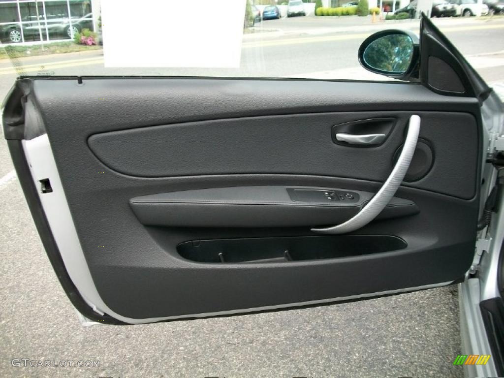 2008 BMW 1 Series 135i Coupe Black Door Panel Photo #38759208