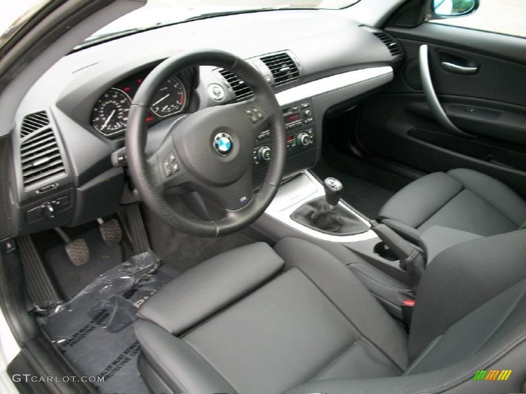 Black Interior 2008 BMW 1 Series 135i Coupe Photo #38759232