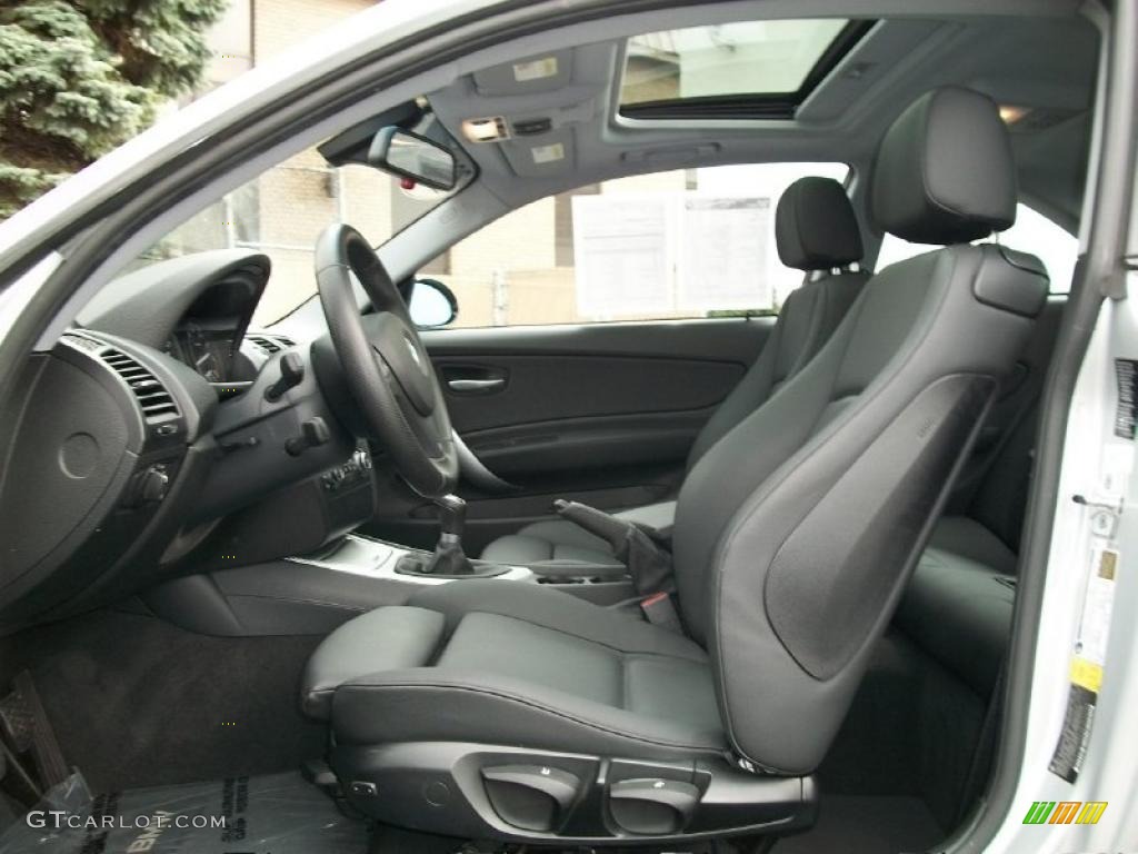 Black Interior 2008 BMW 1 Series 135i Coupe Photo #38759264