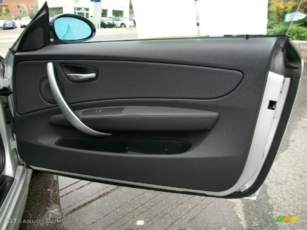 2008 BMW 1 Series 135i Coupe Black Door Panel Photo #38759460