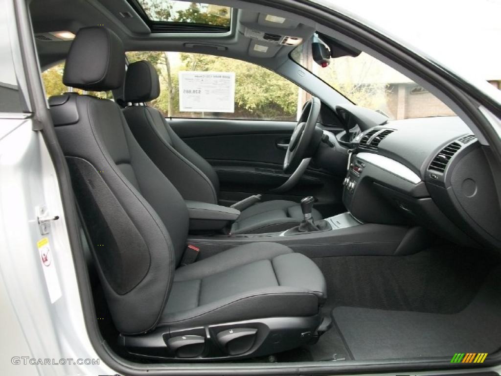 Black Interior 2008 BMW 1 Series 135i Coupe Photo #38759528