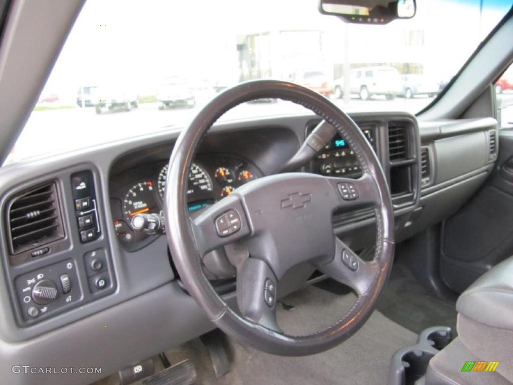 2007 Chevrolet Silverado 3500HD LT Crew Cab 4x4 Dark Charcoal Steering Wheel Photo #38763364