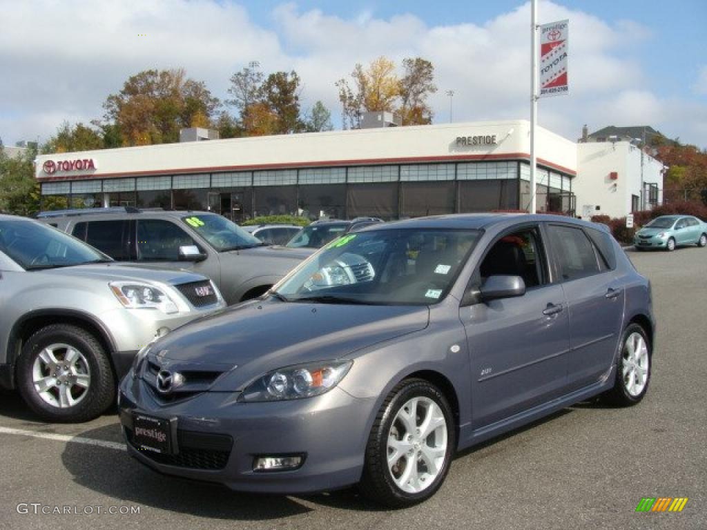 2008 MAZDA3 s Touring Hatchback - Galaxy Gray Mica / Black photo #1