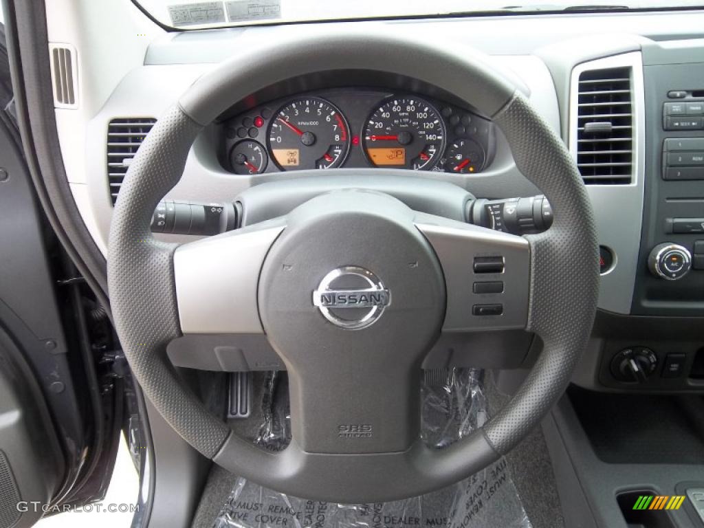 2011 Nissan Xterra S 4x4 Gray Steering Wheel Photo #38765357