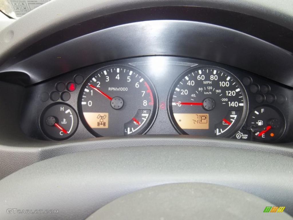 2011 Nissan Frontier SV V6 King Cab 4x4 Gauges Photo #38765733