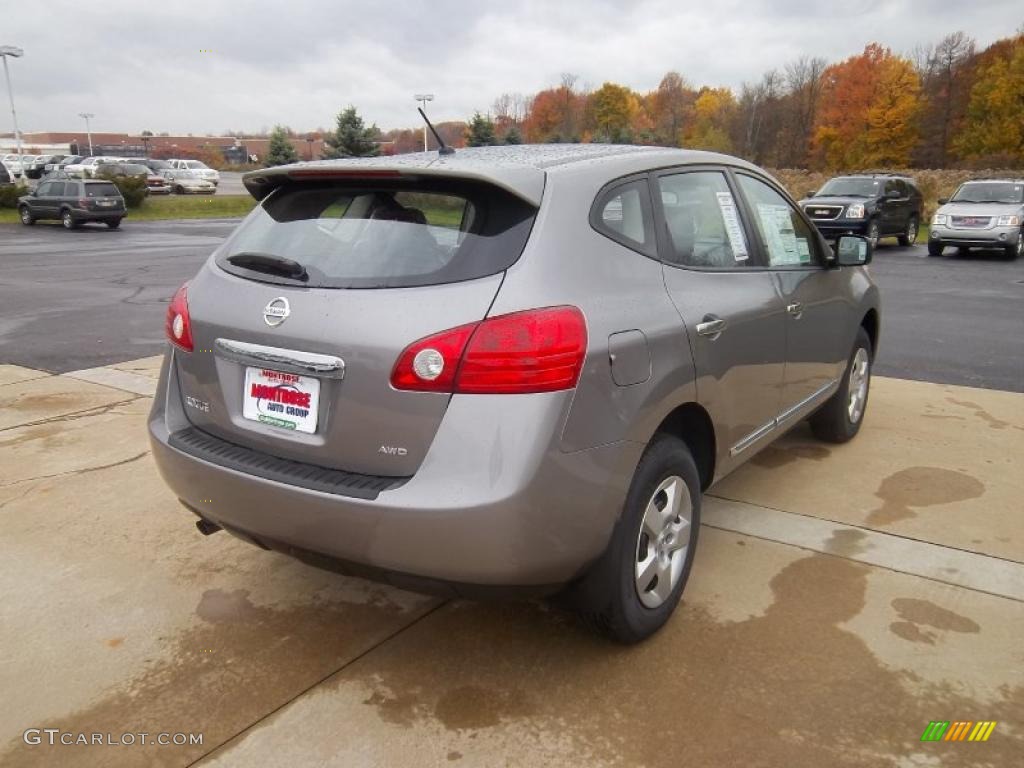 2011 Rogue S AWD - Platinum Graphite / Gray photo #9