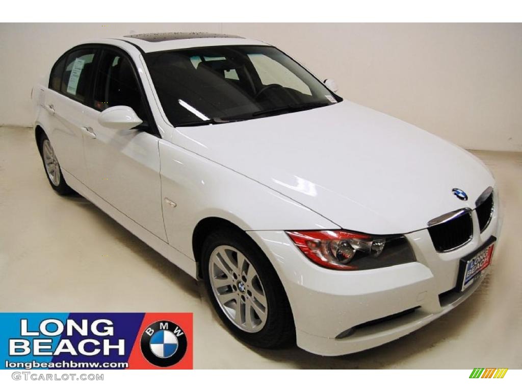2007 3 Series 328i Sedan - Alpine White / Black photo #1
