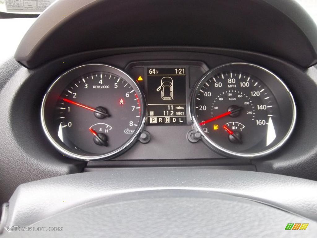 2011 Nissan Rogue S AWD Gauges Photo #38766119