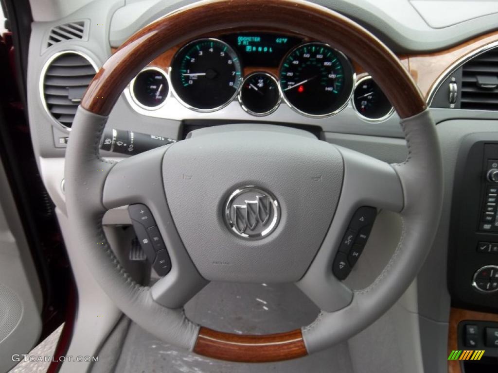 2011 Buick Enclave CXL AWD Titanium/Dark Titanium Steering Wheel Photo #38767883