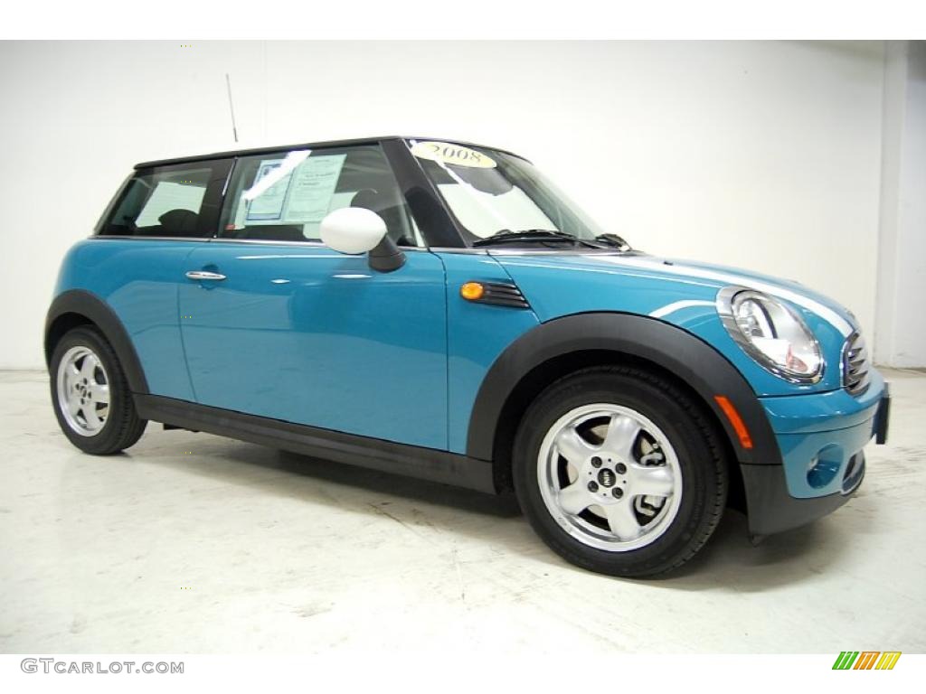 2008 Cooper Hardtop - Oxygen Blue / Grey/Black photo #2