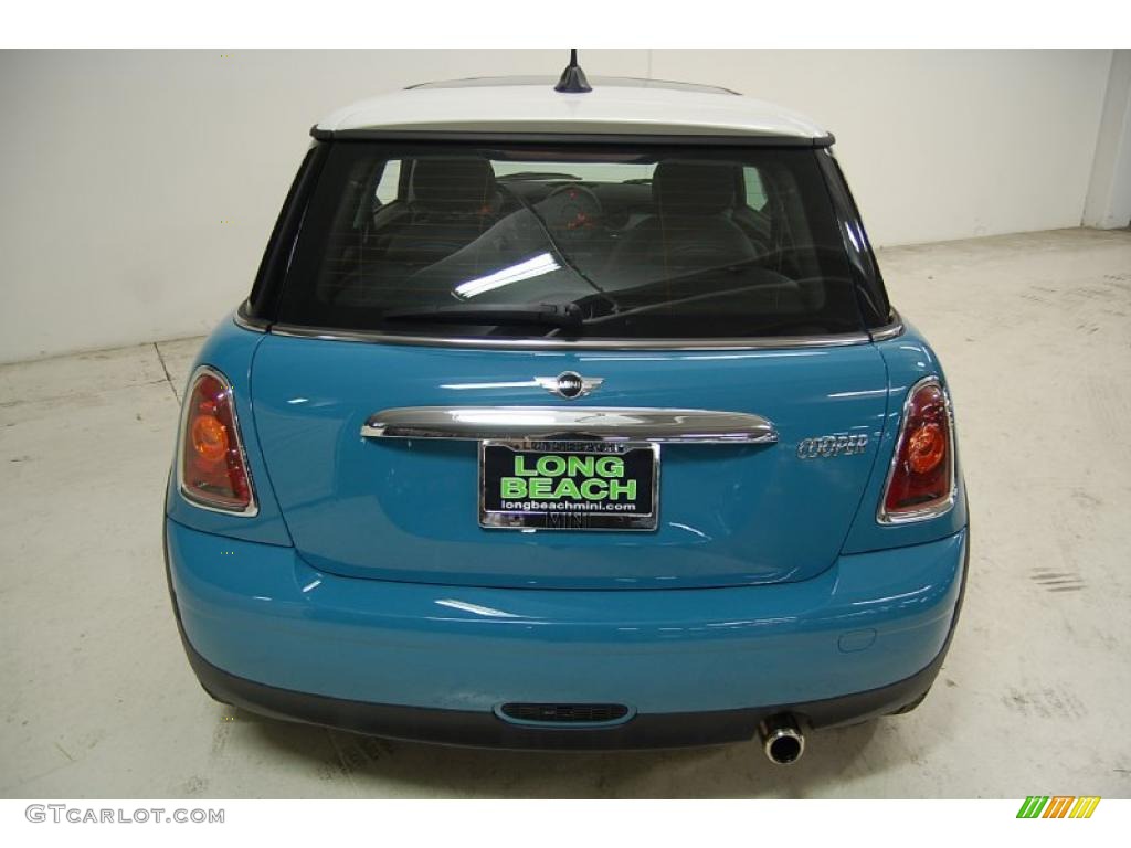 2008 Cooper Hardtop - Oxygen Blue / Grey/Black photo #7