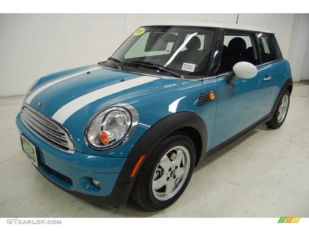 2008 Cooper Hardtop - Oxygen Blue / Grey/Black photo #10