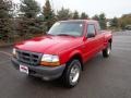 Bright Red 1998 Ford Ranger XLT Extended Cab 4x4 Exterior