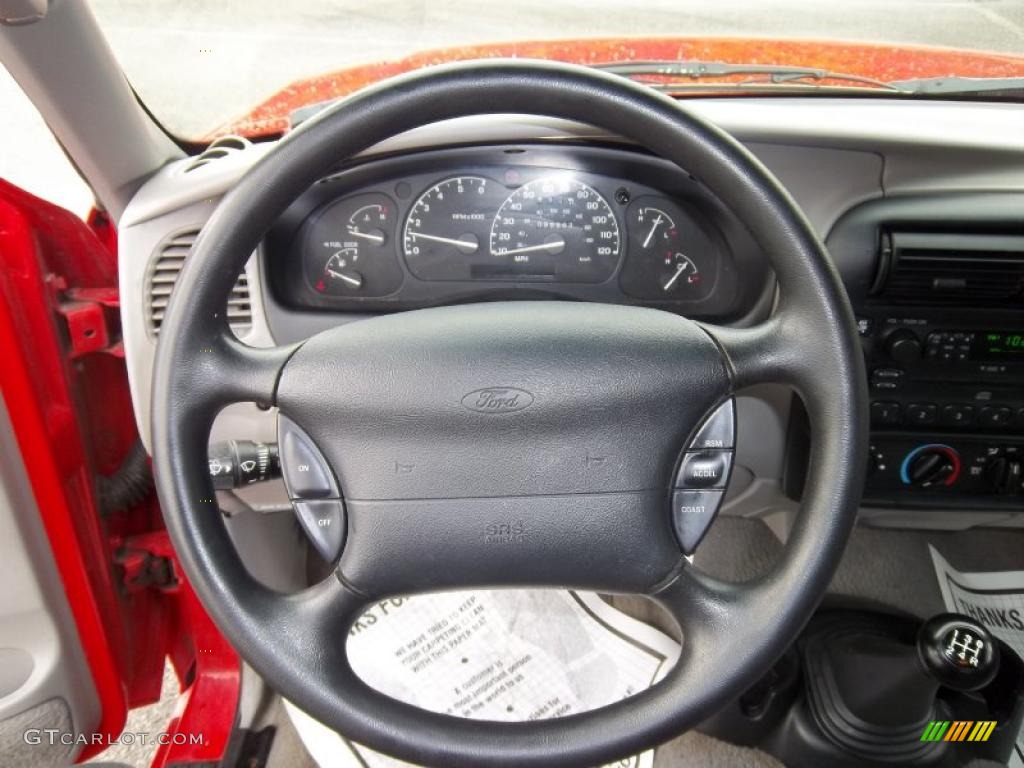 1998 Ford Ranger XLT Extended Cab 4x4 Medium Graphite Steering Wheel Photo #38770330