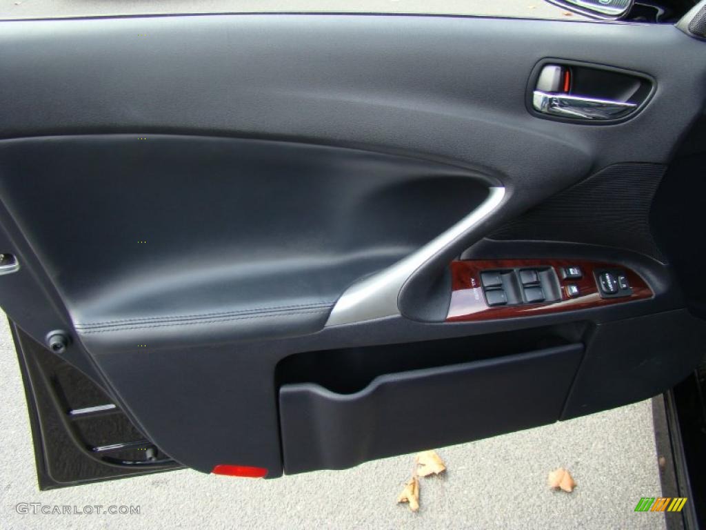 2008 Lexus IS 250 AWD Black Door Panel Photo #38771870