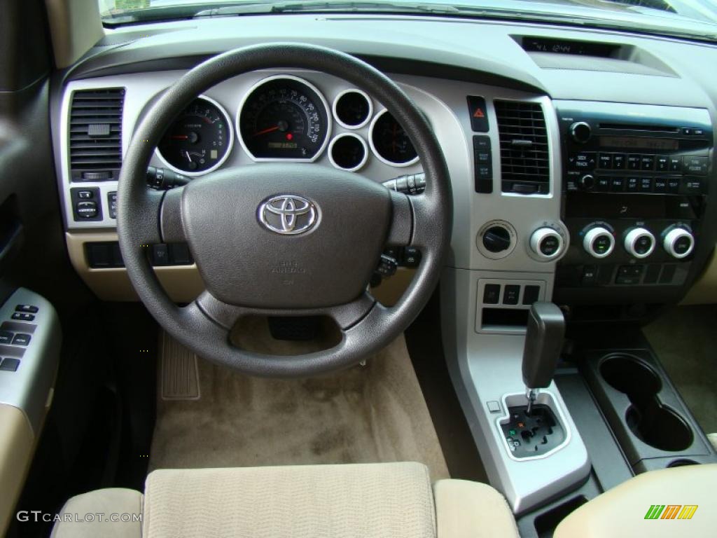 2008 Toyota Sequoia SR5 4WD Sand Beige Dashboard Photo #38772590