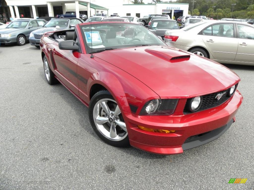 2008 Mustang GT/CS California Special Convertible - Dark Candy Apple Red / Charcoal Black/Dove photo #1